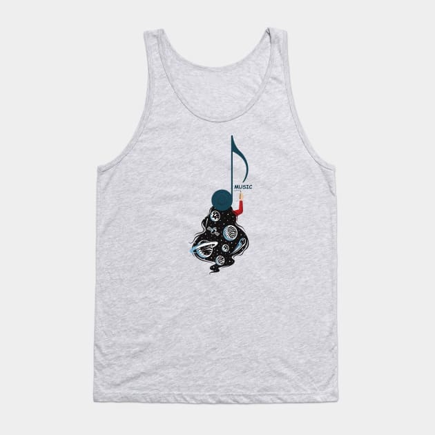 A Songwriter And Music Of Universe Tank Top by POD Anytime